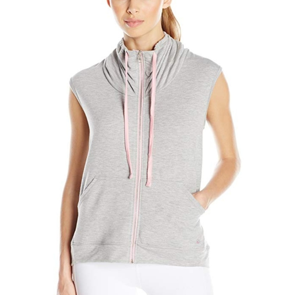 PL Movement by Pink Lotus Gray Zip Up Vest, XS